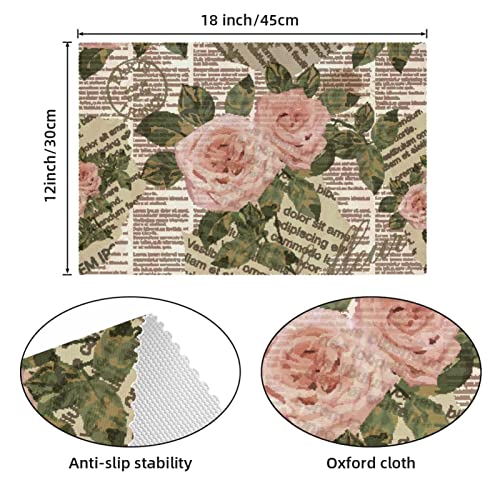 Sets de table en papier floral pour protéger la table des plats chauds - 5