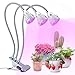 Lovebay Three Head Led Grow Light Bulbs 15W Clip on Plant Grow lamp with Flexible 360 Degree Gooseneck and Three Separate Control Switches for Indoor Plants Hydroponics Greenhouse Organic Office Home