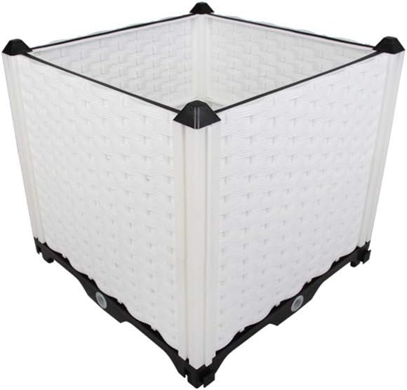 Hershii Plastic Raised Garden Bed Rectangular Planter Boxes Kit Indoor Outdoor Gardening Container for Growing Vegetables, Plants, Herbs, Flowers & Succulents - Brown - 76.77 X 15.35 X 8.66 Inches