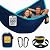 Wise Owl Outfitters Hammock for Camping Double Hammocks Gear for The Outdoors Backpacking Survival or Travel - Portable Lightweight Parachute Nylon DO Navy & Lt Blue