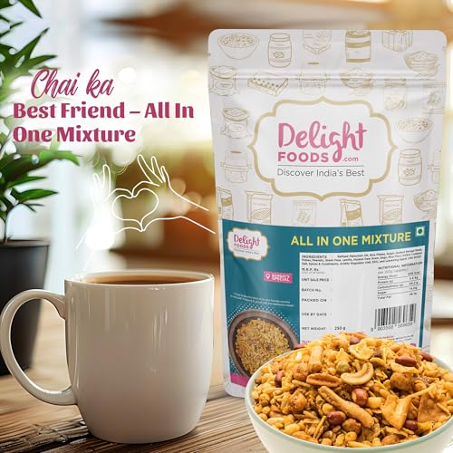 Image of Delight Foods All In One Mixture 250g | Maharashtrian Namkeen Chiwda | Spicy & Crunchy Traditional Savory Mix Snacks | Ready to Eat