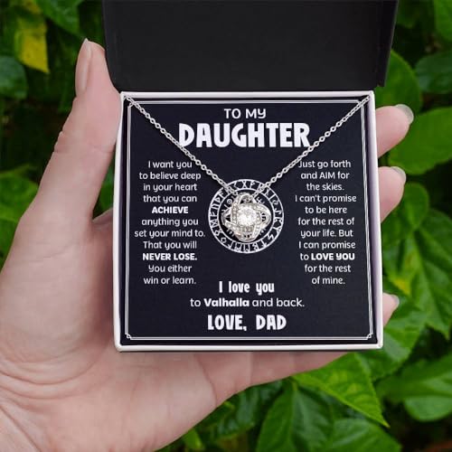 Love Knot Viking Dad & Daughter Necklace - Gift For Her Birthday or Christmas2