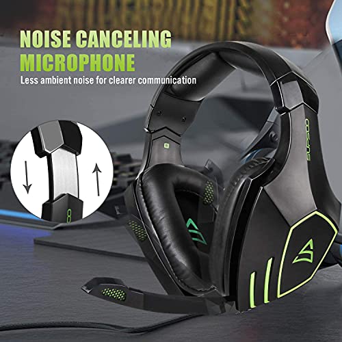 Gaming Headset for Xbox one PS4 Pro Stereo Headset Over-Ear Gaming Headphones with Microphone for Xbox one PC PS4 iPad Mobile Tablet Mac(Black) - Thumbnail 2