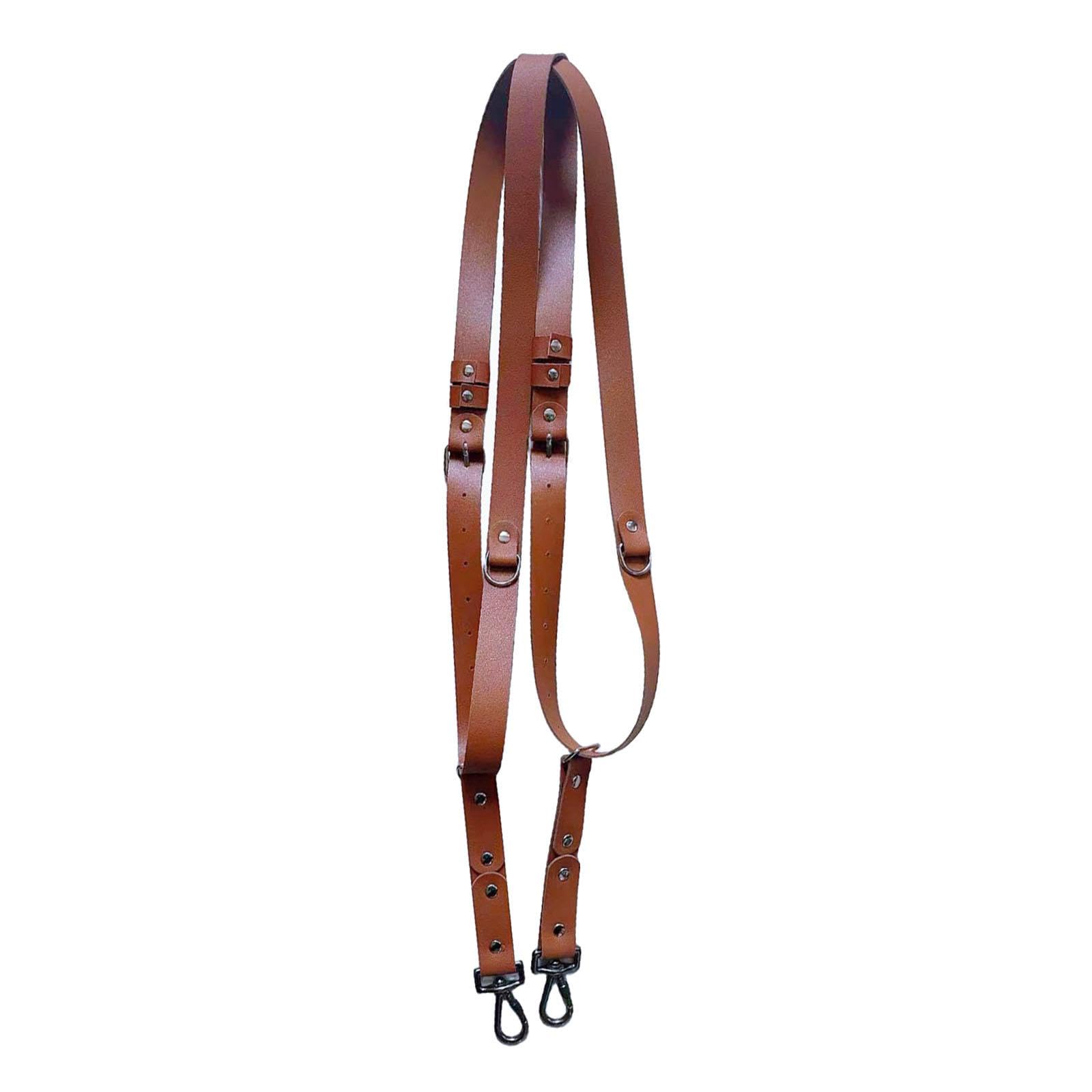 Camera Strap Regolabile in PU per Trasporto Sicuro di DSLR SLR Accessorio Leggero per Design Confortevole Adatto a Viaggi Uso Quotidian, Marrone