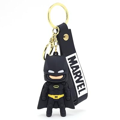 Daiyamondo Rubber Unlease You Inner Super Hero With Dynamic Action Packed Design 3D Silicon Key Chain (Fat Face Black Ba