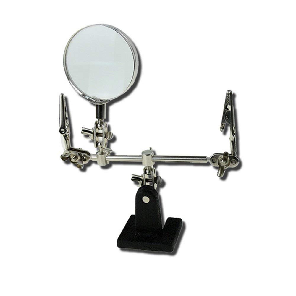 Lupas, Lupa De Escritorio Manos Libres Abrazadera Auxiliar Clip De Reparación Lupa Soporte De Hierro Plegable Identificación De Reparación De Teléfono Soldadura Electrónica Grabado 62 Mm