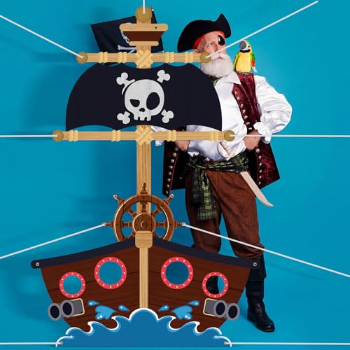 HunnmingRe Large Pirate Party Decoration Photo Backdrop,Skeleton by HunnmingRe - Used condition - Image 4