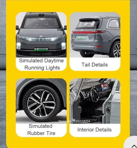 Image of LONGMIRE Metal Pull Back Diecast Car Pull Back Model with Sound Light Boys Gifts Toys for Kids Pack of 1, Multicolor (Leading Ideal L9)