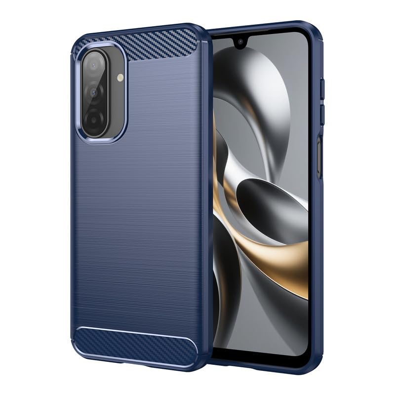 Image of Hybrid Carbon Fiber Back Case for Samsung Galaxy M17 5G / A17 5G / F17 5G (Blue)