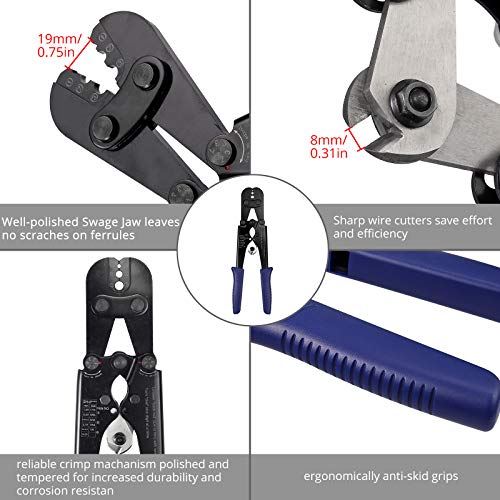 CAMWAY 2 in 1 Pinza Crimpatrice, Pinza Cavi a