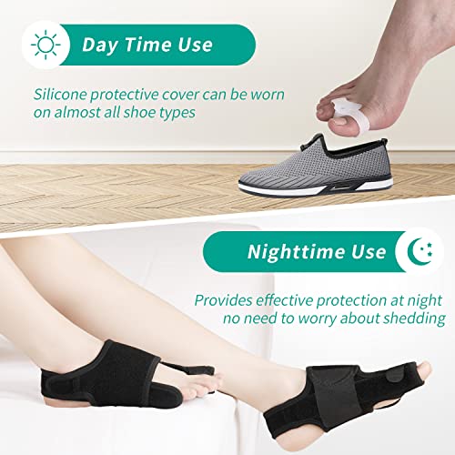Donnetty Bunion Corrector For Women And Men, Big Toe Separator Pain Relief, Big Toe Straightener With Splint, Bunion Corrector Pad With Adjustable Strap, Hallux Valgus Brace For Day/Night Support #TOP5