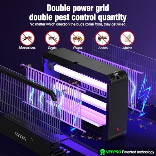 Electric Bug Zapper Indoor, Mosquito Zapper with 3500V Powerful Dual Grid & Remote, Fly Za - image 2