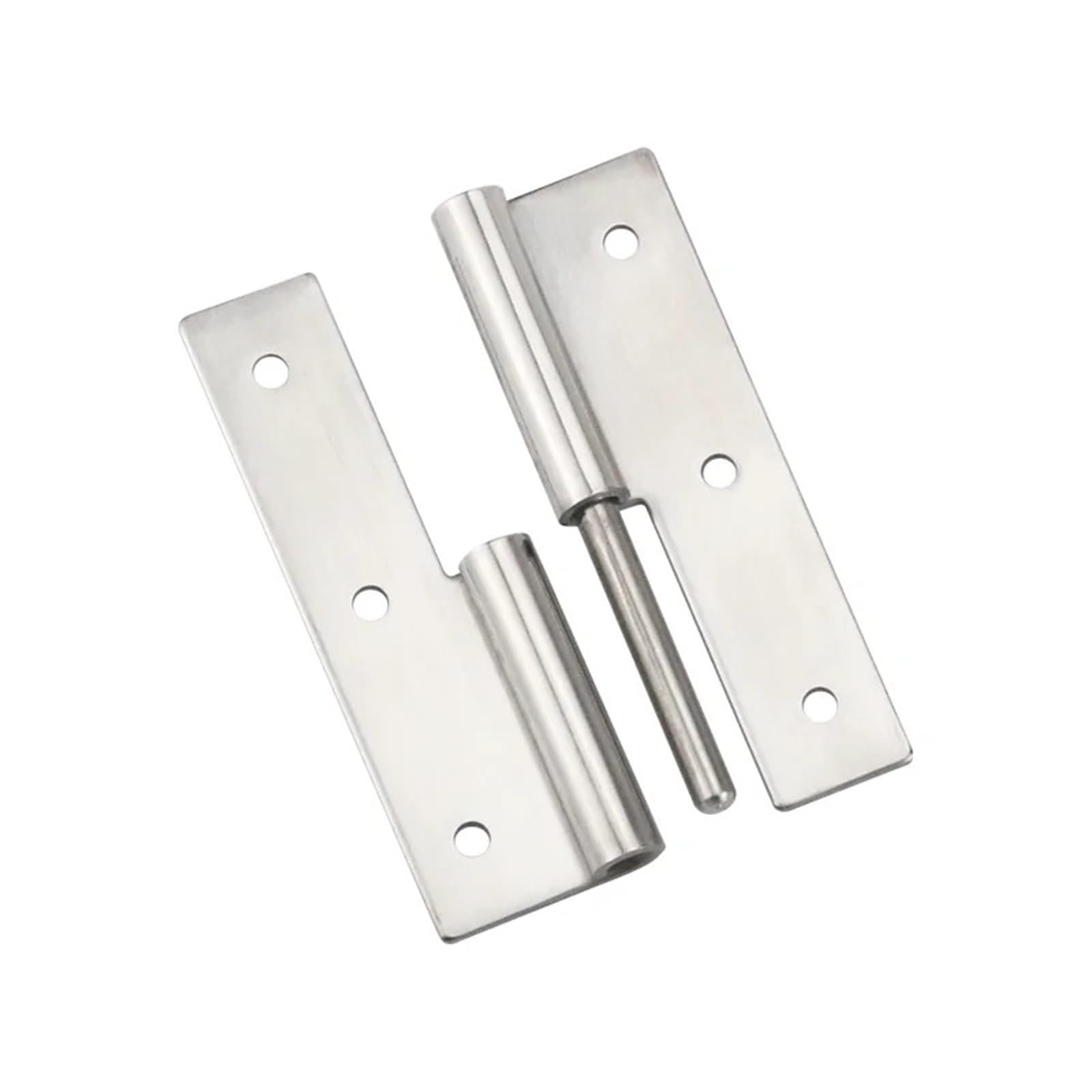 Charnière amovible inox à trou traversant pour porte d'armoire