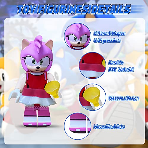 Action Figures Set, Moyee Toy Figurines Playset, 8 Pcs Mini Game Series Cake Toppers With Moveable Joints For Boys And Girls, Kids Best Gift For Birthday, Children'day, Christmas #TOP3