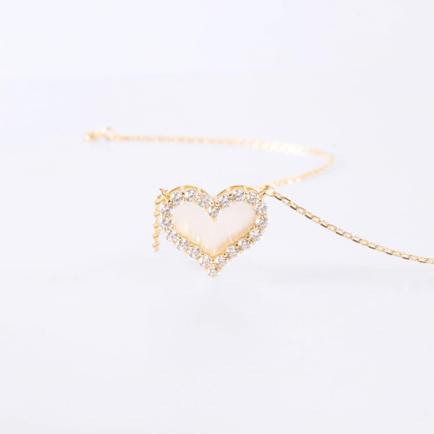 ROSEDANCE Heart Necklace for Women, 14K Gold Plated Dainty Heart Necklace, Tiny Love Symbol Pendant Choker, Minimalist Dainty Jewelry Gift, Valentines Day Anniversary Birthday - Image 3