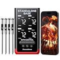 ThermoMaven Smart Bluetooth Wireless Meat Thermometer: Standalone Base, WiFi Unlimited Range, 6 Sensors with NIST Certified Accuracy, 4 Probes for Kitchen, BBQ, Grill, Oven, Smoker, Rotisserie