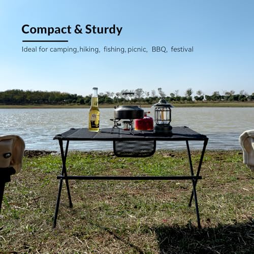 Table de camping pliante en aluminium stable contre les sols instables - 7