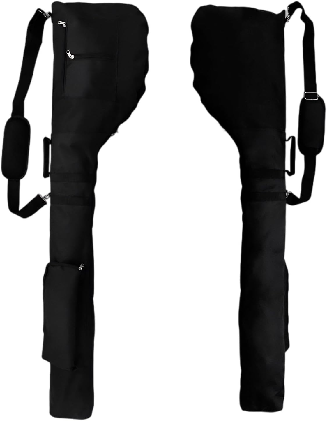 Compact Golf Bag for Easy Travel with 5-10 Clubs, Lightweight with Shoulder Strap, Foldable, 50.4 X 13 X 6.7 in, Black