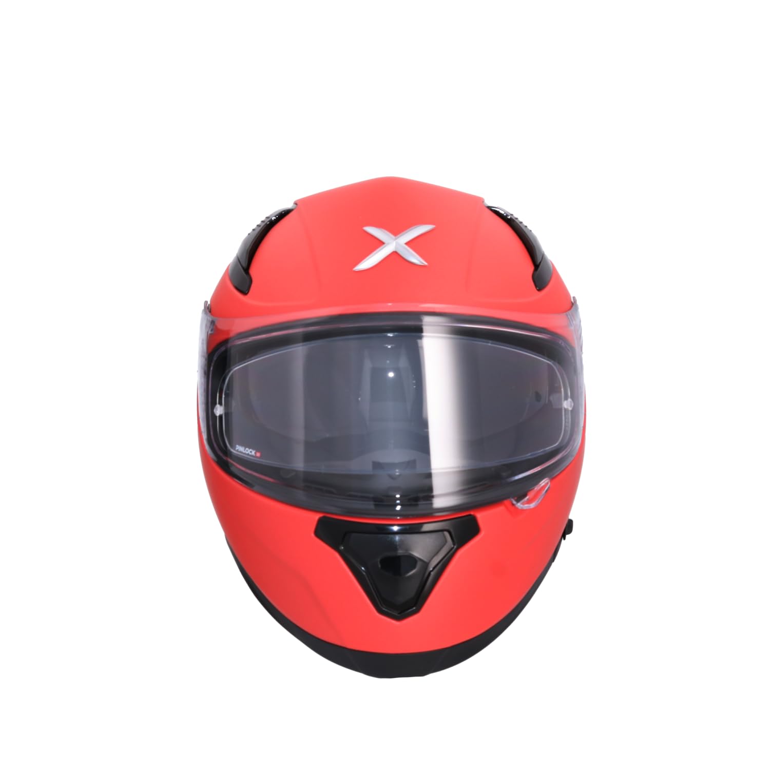 Casco AXOR Apex Solid Casco Integral de Moto Rojo Mate con Pantalla Extra y Lente Solar, Diseño Deportivo, Talla XS