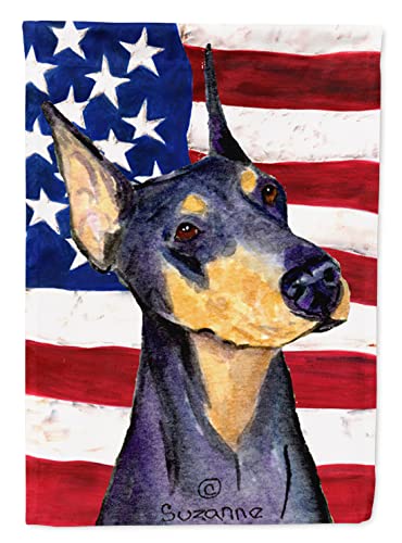 Toile drapeau Doberman décoration extérieure motif USA maison - 2