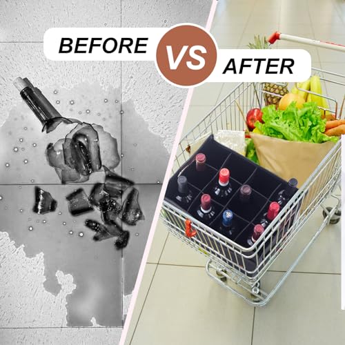 Foyego Sacola de vinho para 12 garrafas, sacola térmica acolchoada para transporte de vinho, sacolas