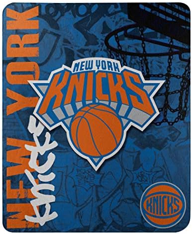 Northwest NBA New York Knicks Unisex-Adult Fleece Throw Blanket, 50" x 60", Hard Knocks
