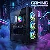 STGSivir PC Gaming Fisso, Computer Gaming, Ryzen 5 5500 fino a 4.2GHz，GeForce RTX 2060 Super 8GB，32GB DDR4 RAM，1TB SSD，WIFI 6, BT 5.0，ventole RGB x3 Windows11 Pro