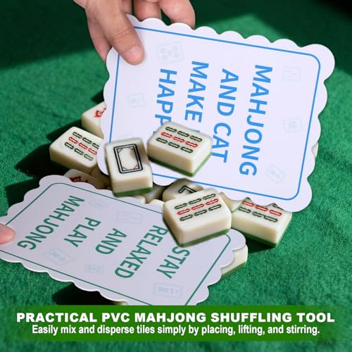 4pcs Colorful Mahjong Shuffled Cards, Thick PVC Shuffling Cards miniatura 5