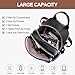 Lexiyat Small Backpack Purse for Women Leather Mini Convertible Designer Backpack Travel Shoulder Fashion Bag Black