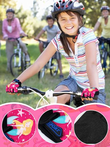 Image of Boao 3 Pairs Kids Half Finger Bike Gloves