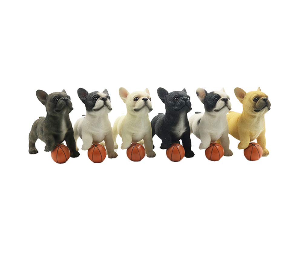 YNIYUJKL Centerpieces Ornaments Home Tabletop Desk Decorations Figurine,French Bulldog Statue, Bulldog Model Kicking A Ball Small Law Fighting Simulation Animal Dog Sculpture Home Dec,Green