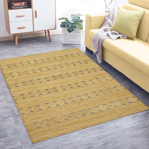 Alfombra trenzada a mano de yute con tejido plano ideal para tu cocina 3
