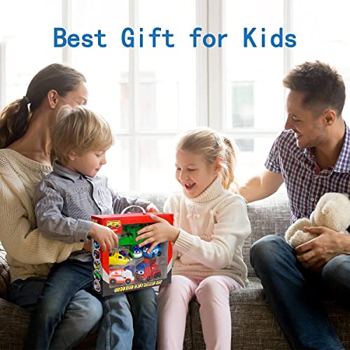 Go Go Bus Stop Action Figure Toy Vehicle Playsets, Cute Cartoon 6 In 1 Transforming Vehicles Transform Into 11" Robot, Durable Toys For Boys Girls Kids #TOP5