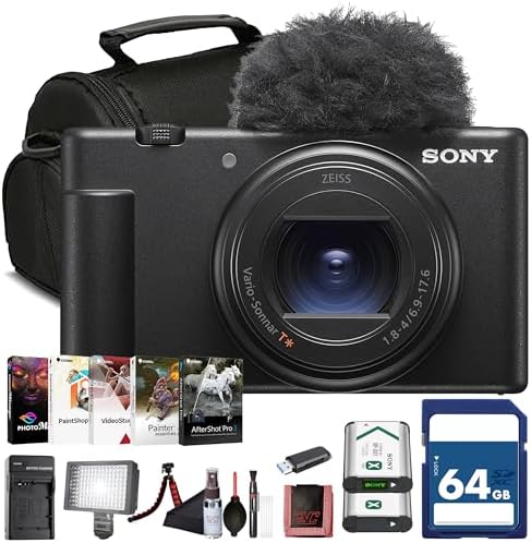 Sony ZV-1 II Compact Vlogging Camera (ILCZV-1M2/B) – 20.1 MP 1″ S...