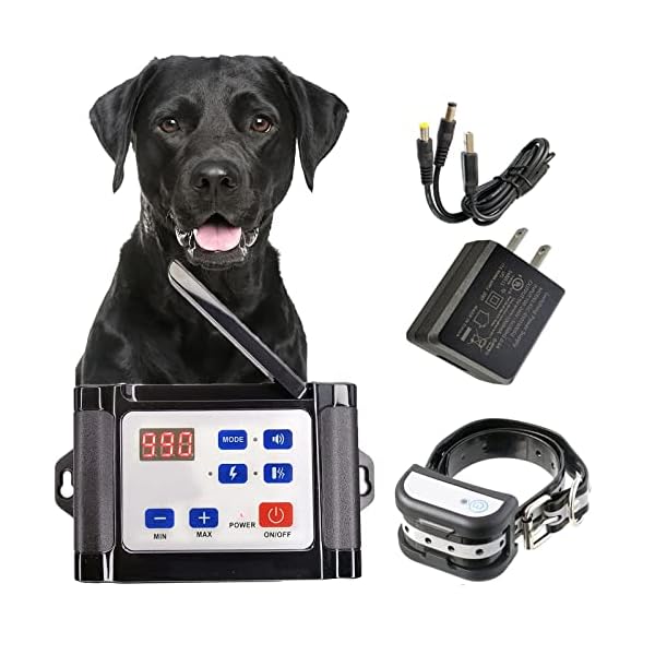 Wireless Dog Fence Electric Training Collar 2-in-1, Vibrate/Shock Dog Fence, Range of 80-1640ft, Pets Dog Containment System Boundary Container, IP65 Waterproof Collar Receiver for All Dogs,for1dog Wireless Dog Fence Electric Training Collar 2-in-1, Vibrate/Shock Dog Fence, Range of 80-1640ft, Pets Dog Containment System Boundary Container, IP65 Waterproof Collar Receiver for All Dogs,for1dog