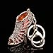 Imagen de Garosa Hermosos zapatos de tacón alto adorno de cristal llavero para niñas mujeres monedero encanto bolso accesorios regalo