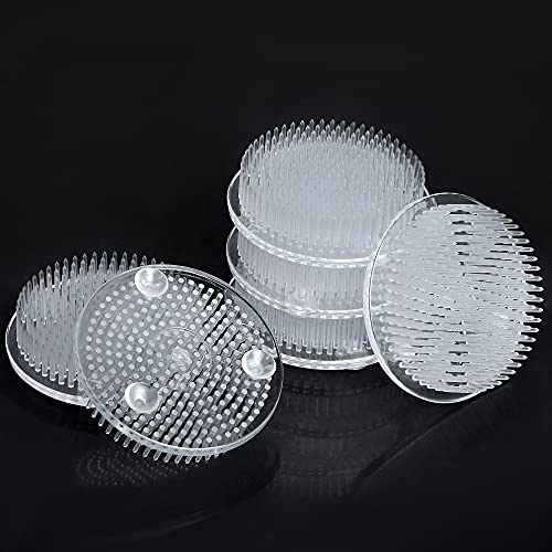 Worldity 6 Pieses Flower Frog, 2.55" Flower Pin Holder, Flower Frogs For Arrangements With 3 Mini Suction Cups For Ikebana Vases Plant Fixation, Flower Decoration #TOP6