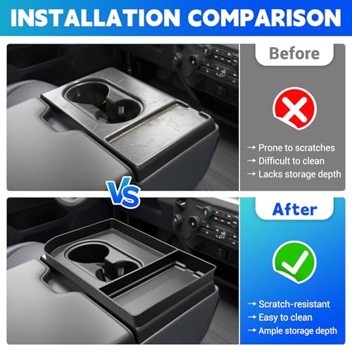 Organizador de Consola con Portavasos Compatible Ford F150 y F250-F550 miniatura 2