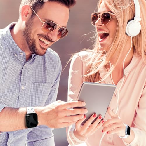 Image of Sport Bands Compatible with Apple Watch Band Women Men 40mm 38mm 41mm 42mm 44mm 45mm 46mm 49mm ,Soft Wristband Waterproof Replacement Strap for iWatch Bands Series 11 10 9 8 7 6 5 4 3 2 1 SE Ultra White