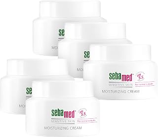SEBAMED Moisturizing Face Cream for Sensitive Skin Antioxidant pH 5.5 Vitamin E Hypoallergenic 2.6 Fluid Ounces (75mL) Ultra Hydrating Dermatologist Recommended Moisturizer (Pack of 5)