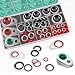 XBVV 95 PCS 12 Sizes Premium A/C Conditioning System Compressor Gasket Seal, Automotive Air Conditioning Compressor Port Seal Gasket Kit Bonded Gasket Seal Assortment Set