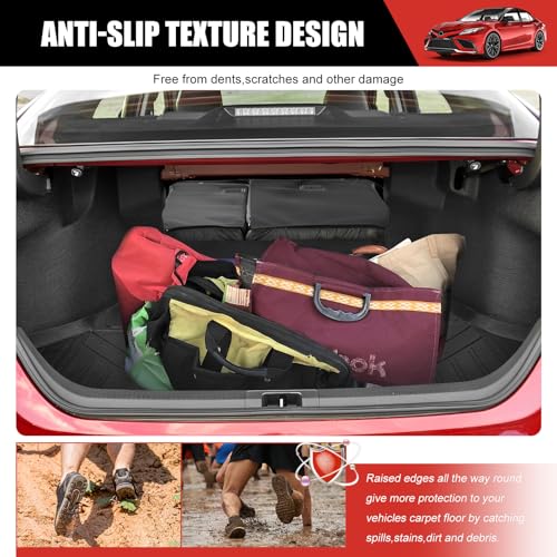 Utiiy Cargo Liner Fit for 2018-2025 Toyota Camry&2019-2022 Toyota Avalon Rear Cargo Mat All Weather Protector Trunk Mat for Toyota Camry Hybrid L LE SE TRD XLE XSE&Toyota Avalon Accessories by Utiiy - Image 5