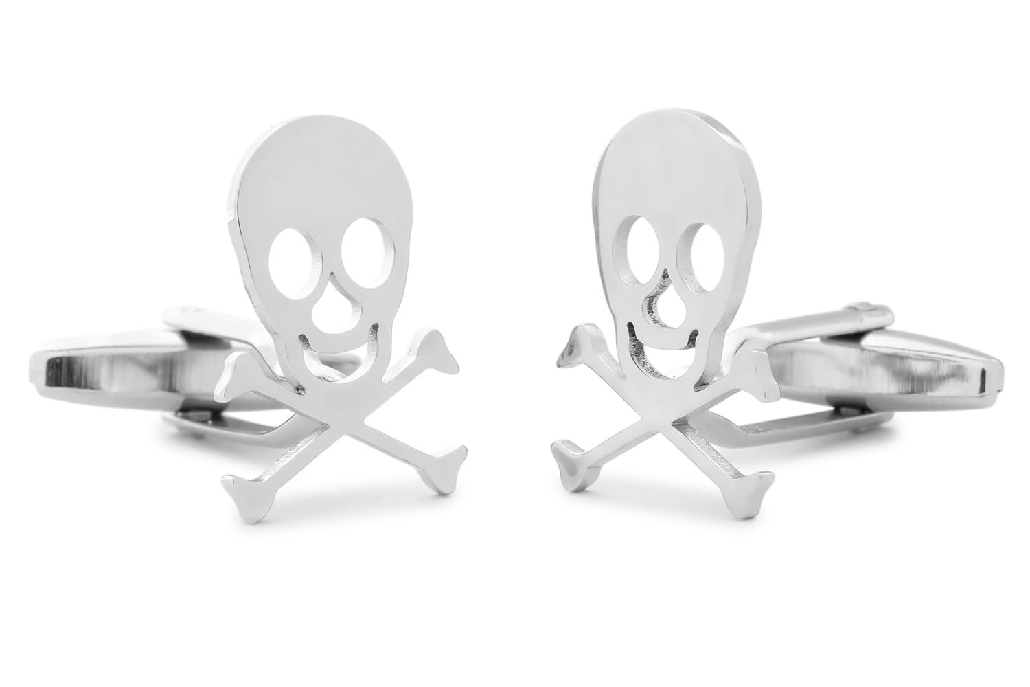 Gemelolandia | Gemelos para Camisa Calavera Inox 20 mm Gemelos Originales Para Camisas | Para Hombres y Niños | Regalos Para Bodas, Comuniones, Bautizos