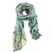 FUA® Lady Womens Long Cute Dragonfly Print Scarf Wraps Shawl Soft Scarves (Green)
