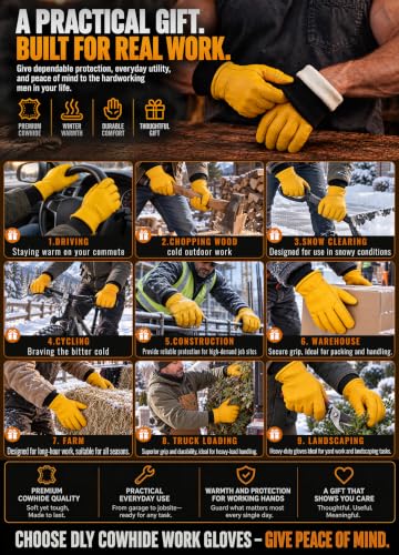 DLY Top-Grain Cowhide Insulated Gloves