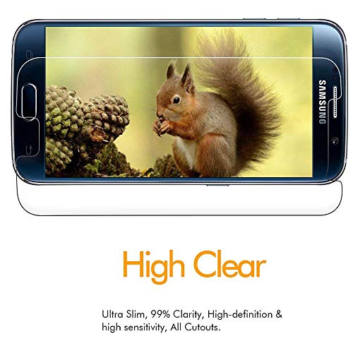 Galaxy S5 Glass Screen Protector, Etech Collection Crystal Clear Tempered Glass Screen Protector For Samsung Galaxy S5 - Hd Clear / 2.5D Rounded Edges/Scratch Proof/Bubble Free/Case Friendly #TOP2