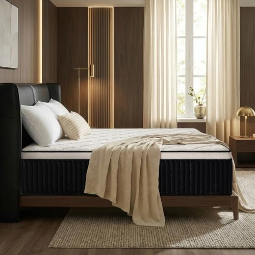 ZOSEMUC Full Hybrid Mattress, 10 Inch Medium Firm Mattress with Foam & Individually Wrapped Pocket Springs, Pressure Relief Mattress in a Box by ZOSEMUC - Used condition - Image 4