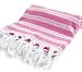 Cacala Light Pestemal Turkish Bath Towels 37x70 for Bath Hamam Unisex Darkpink