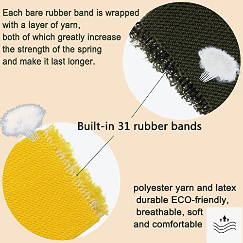 Jesep 2 Inch 20 Yards Knit Elastic Band Mixed Double-Side Twill Woven Elastic Heavy Stretch Elastic Spool For Sewing Pants Waistband, Wigs, Skirts, Craft Diy Projects (Mixed 20 Yards) #TOP2