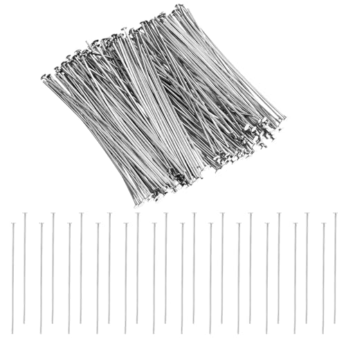 200 Pcs Flat Head Pins 2 Inch Copper Pins Head Pin for Jewelry Making for DIY Crafts Necklaces Pendant Bracelets Earrings Making Silver